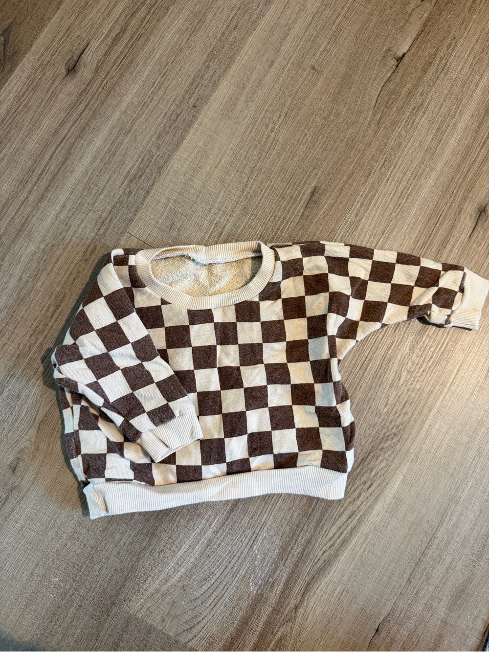 Baby Checkered Crew Neck